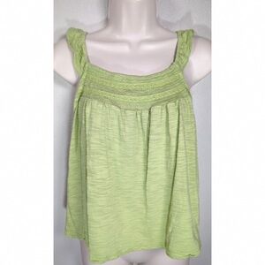 Lime Green Ruffled Women's Blouse